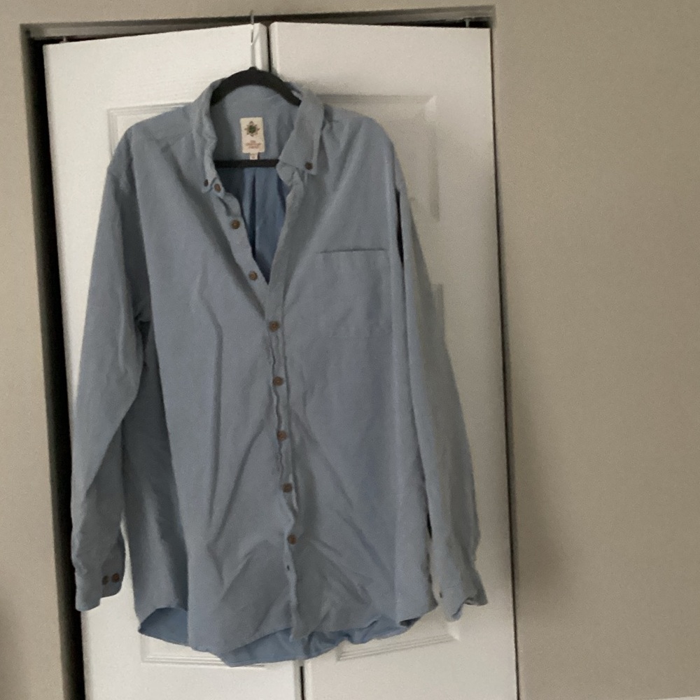 The Territory Ahead Sky Blue Corduroy Shirt
